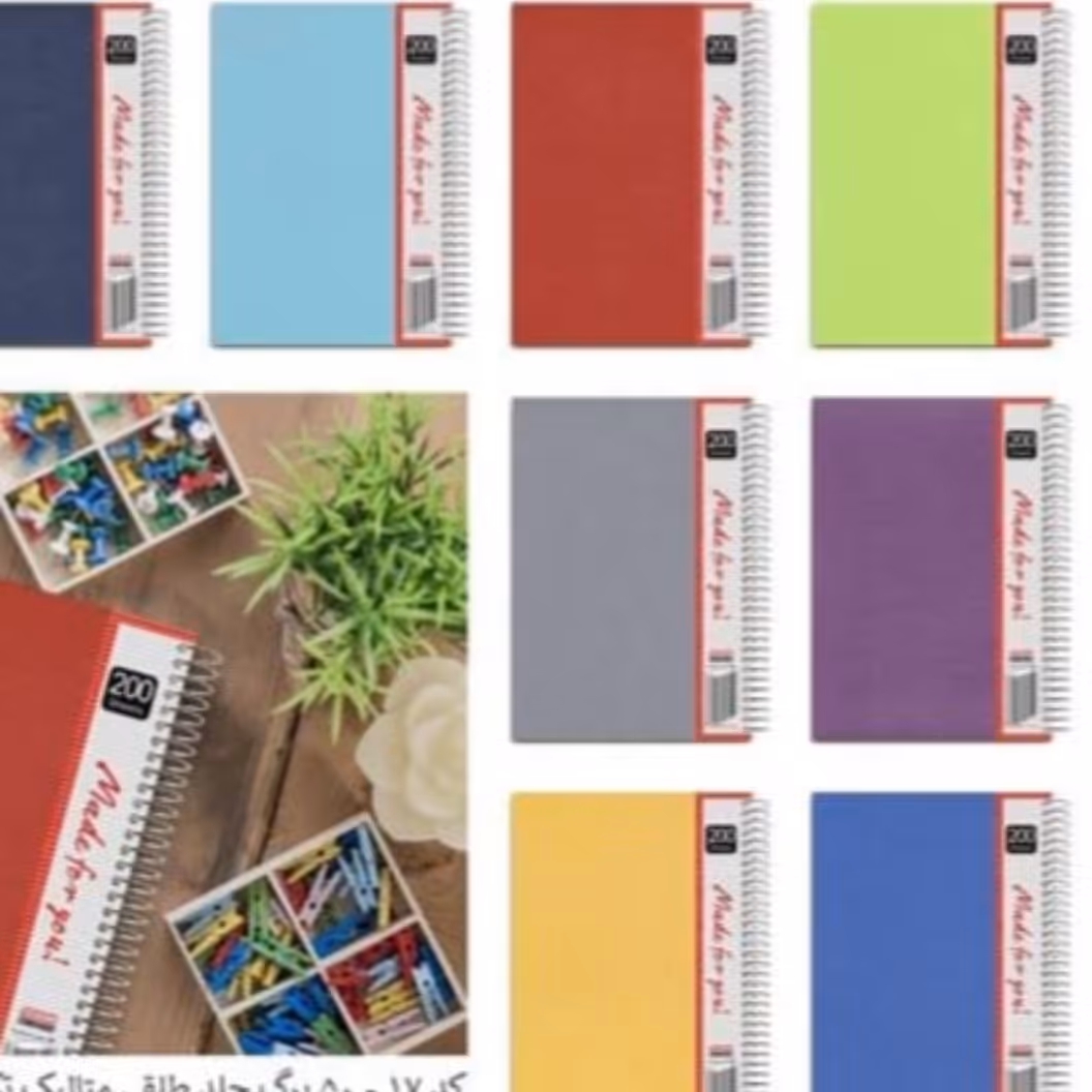 دفتر  سیمی جلد طلقی 200برگ