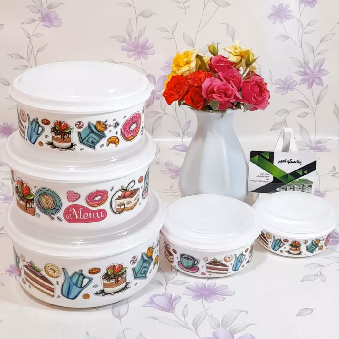 ظروف فریزری 5 تکه گرد