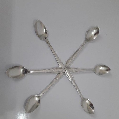 یک دست قاشق چایخوری قلع شده مسی