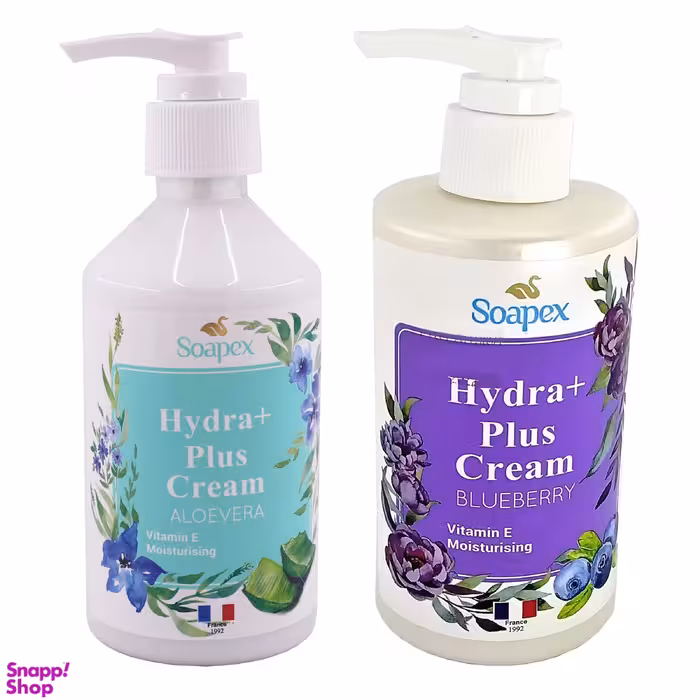 کرم آبرسان سوپکس (Soapex) مدل بلوبری و آلویه ورا وزن 250 گرم بسته 2 عددی