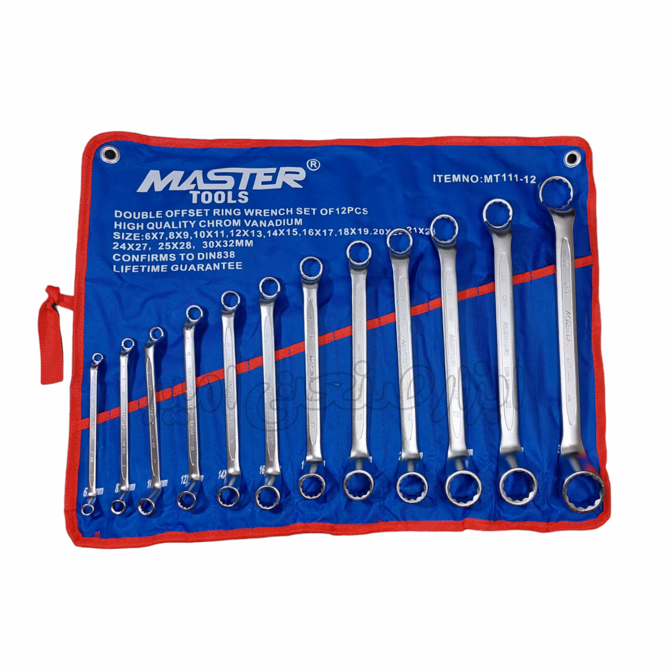 آچار دوسر رینگی12 عددی مستر تایوان سایر 6_32 با گارانتی مادام العمر mastertools