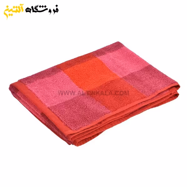 حوله دستی برق لامع طرح بنین قرمز 90×50