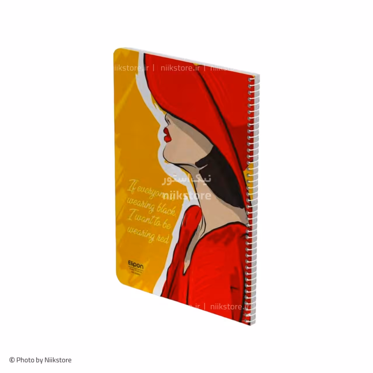 دفتر فنری 100برگ مجلد وزیری کلاسیک مجلد الیپون کد 241