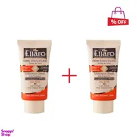 کرم ضد آفتاب فاقد چربی الارو (Ellaro) مدل foundation effect با spf 30 رنگ بژ روشن حجم 40 میلی‌‌لیتر مجموعه 2 عددی