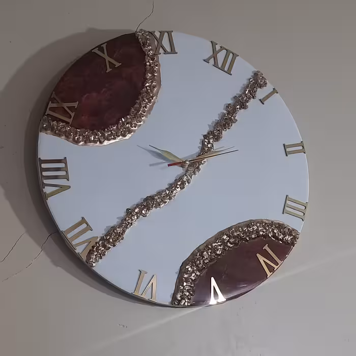 ساعت لوکس رزینی مدل ژئود قطر کار 45 سانت با کریستال طرح دفرمه 