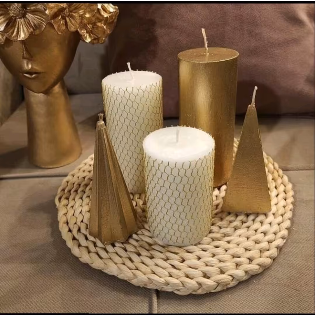 شمع دکوراتیو  طلایی پارافین درجه 1 