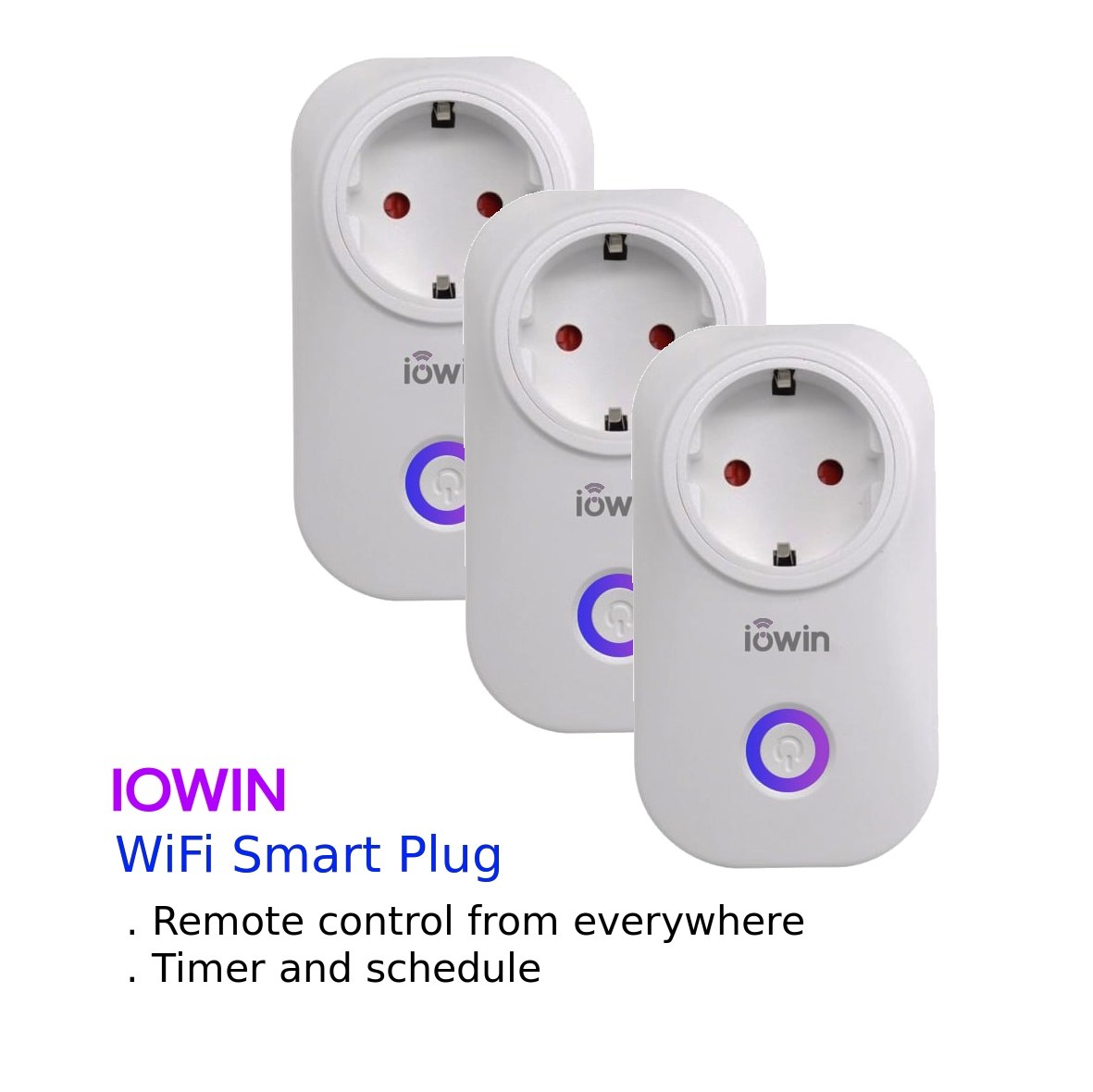 بسته سه تایی پریز هوشمند وای فای کنترل از راه دور