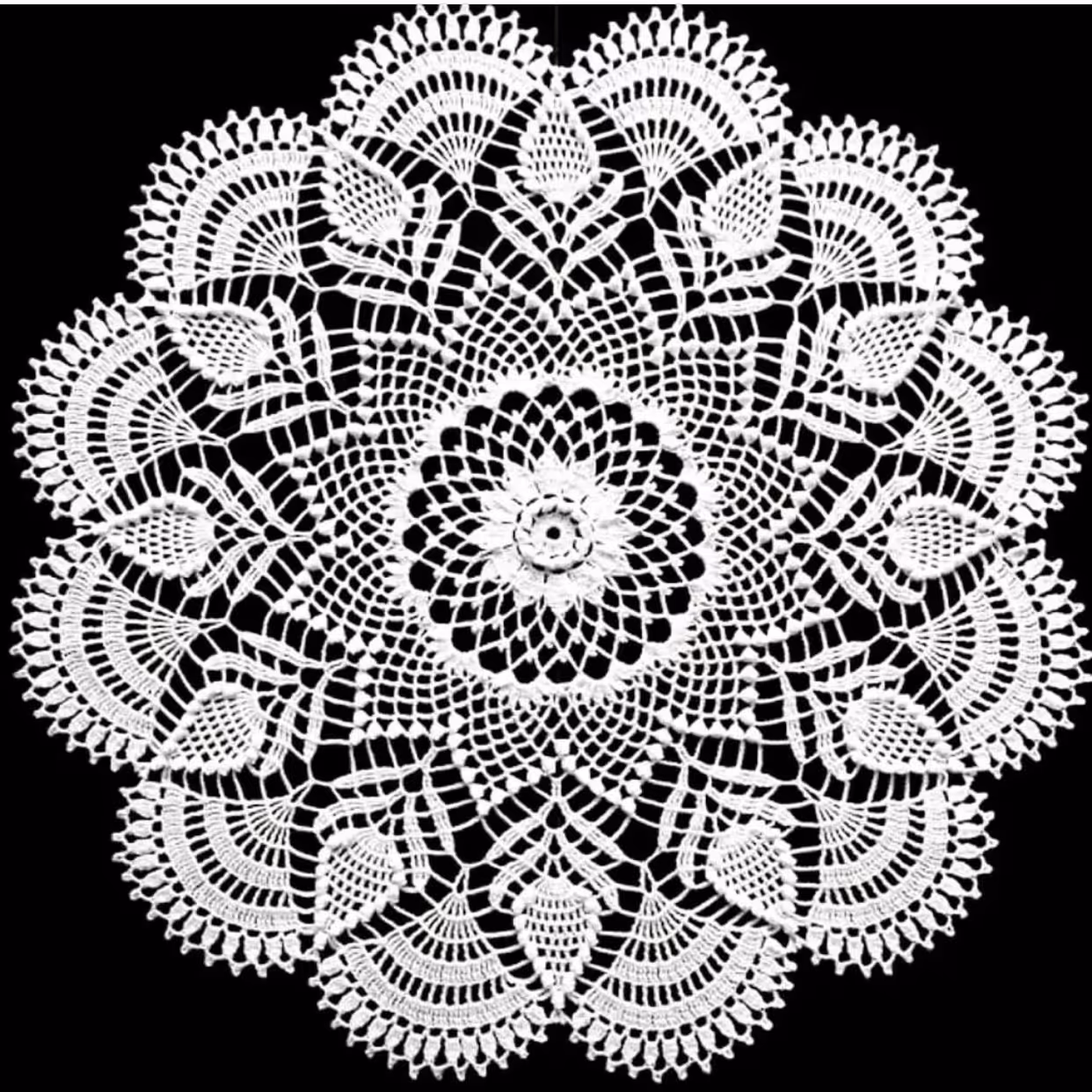 رومیزی قلاب بافی  60