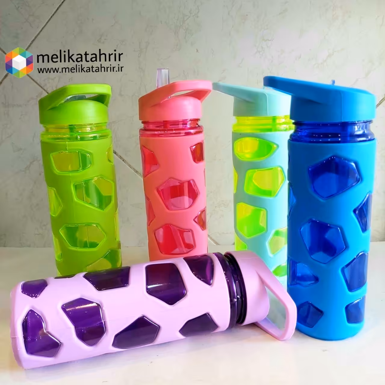 قمقمه نی دار کاور سیلیکونی لونه زنبوری