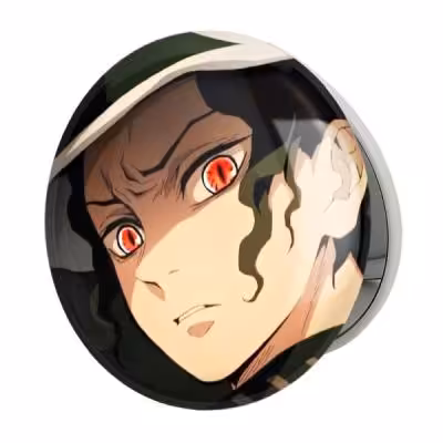 آینه جیبی خندالو طرح کیبوتسوجی موزان انیمه شیطان کش مدل تاشو کد 12784