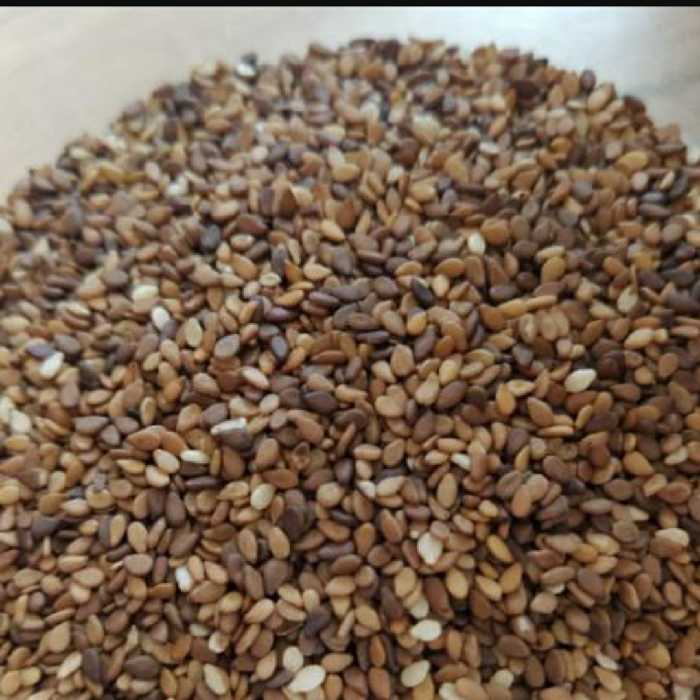 کنجد محلی(ایرانی) تمیز شده بدون آشغال و تفت داده شده پک 1 کیلویی