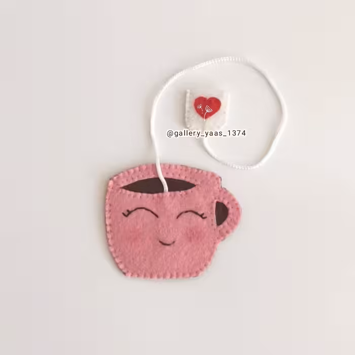 بوک مارک نمدی(نشانگر کتاب) طرح فنجان