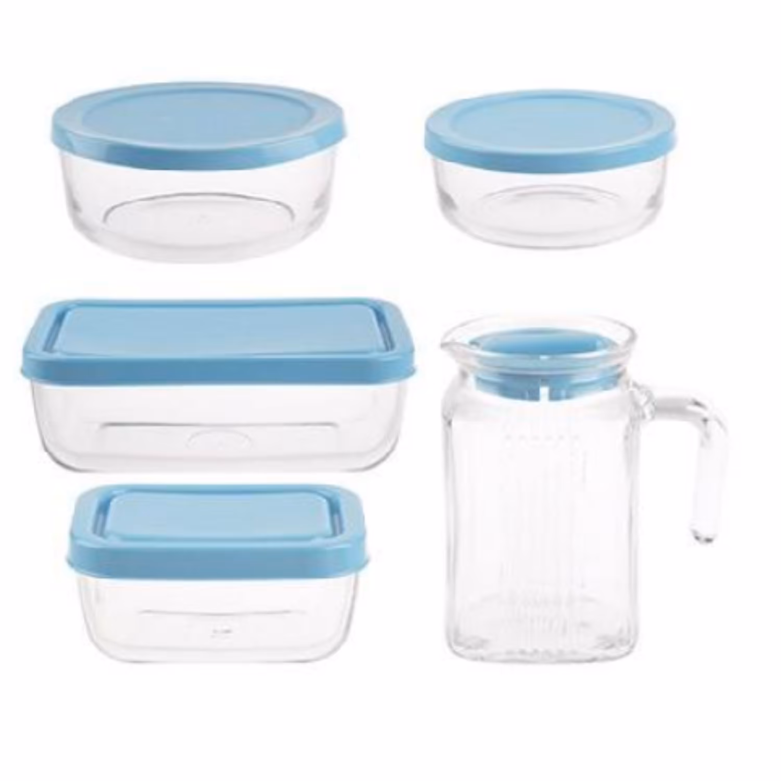 ست 5 تکه ظرف نگهدارنده و پارچ پاشاباغچه ترکیه