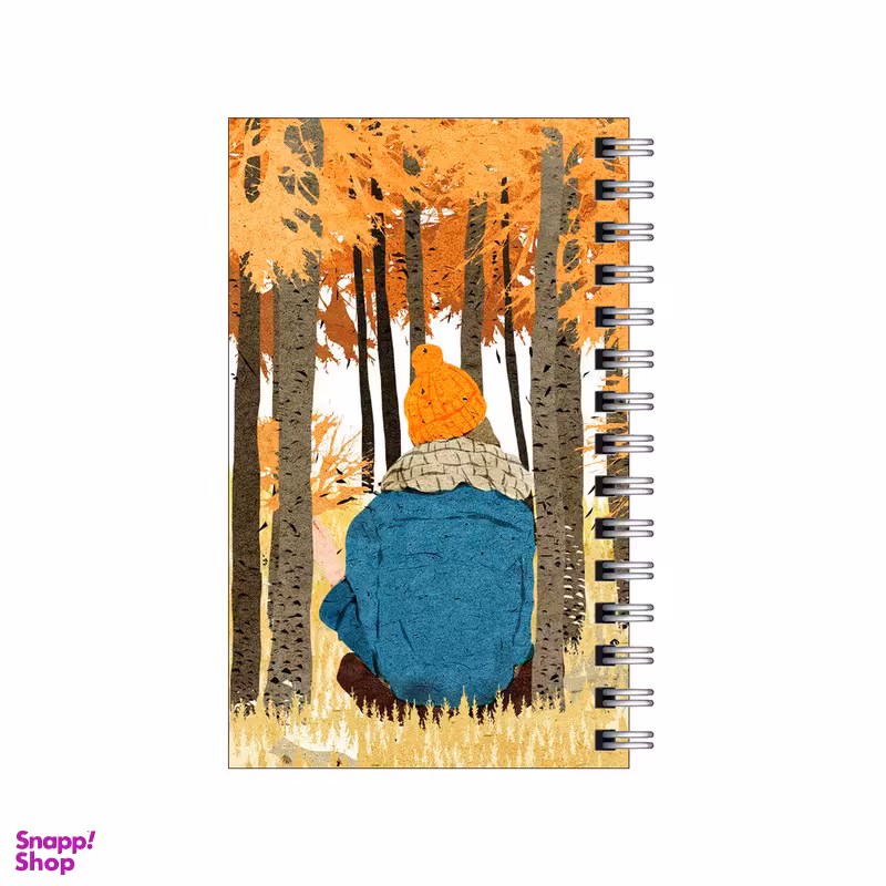 دفترچه یادداشت ۶۰ برگ مدل To Do List طرح درخت های پاییزی و دختر کد 9568537