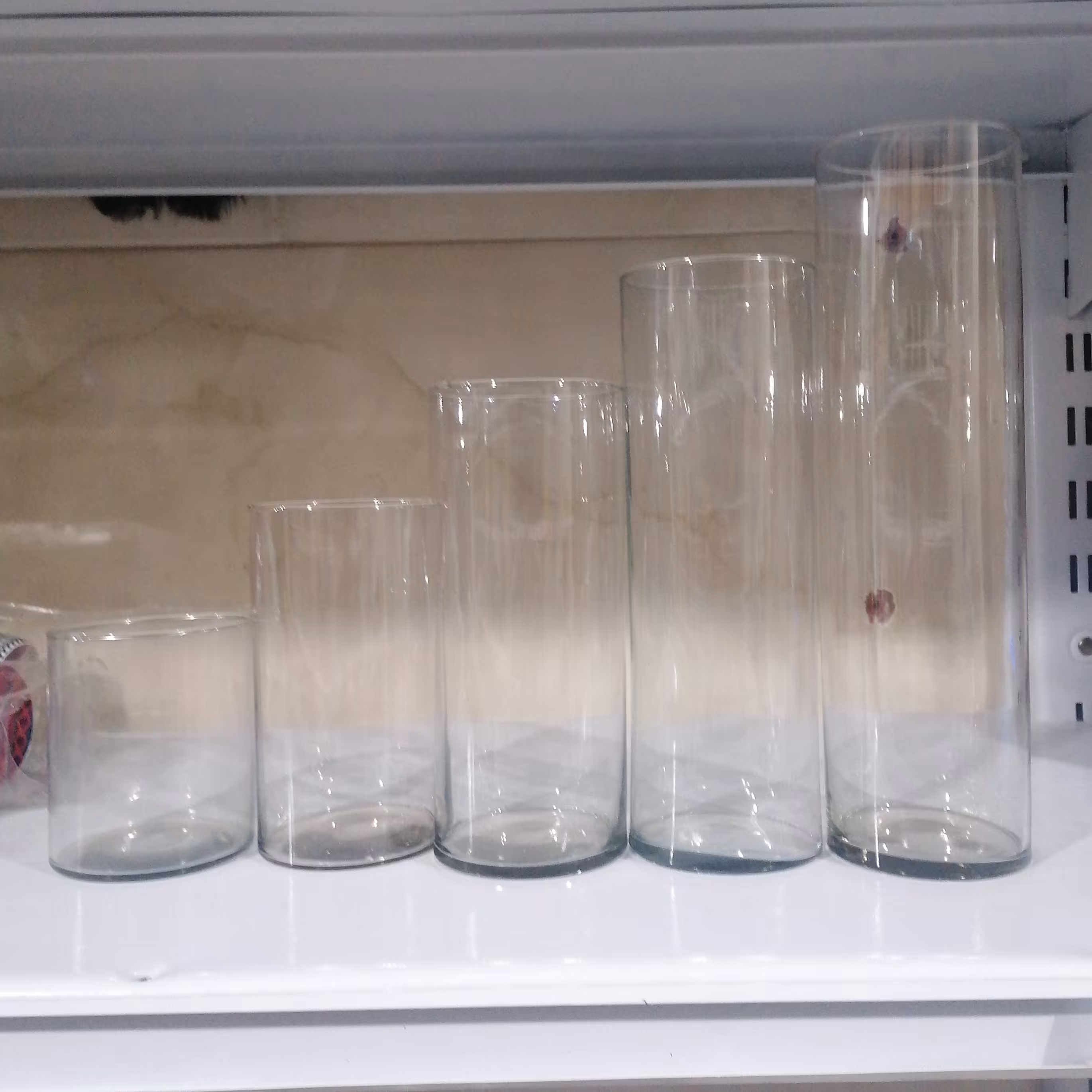 پک پنج عددی گلدان استوانه با قطر 8 و ارتفاع های 10 15 20 25 و 30 سانت