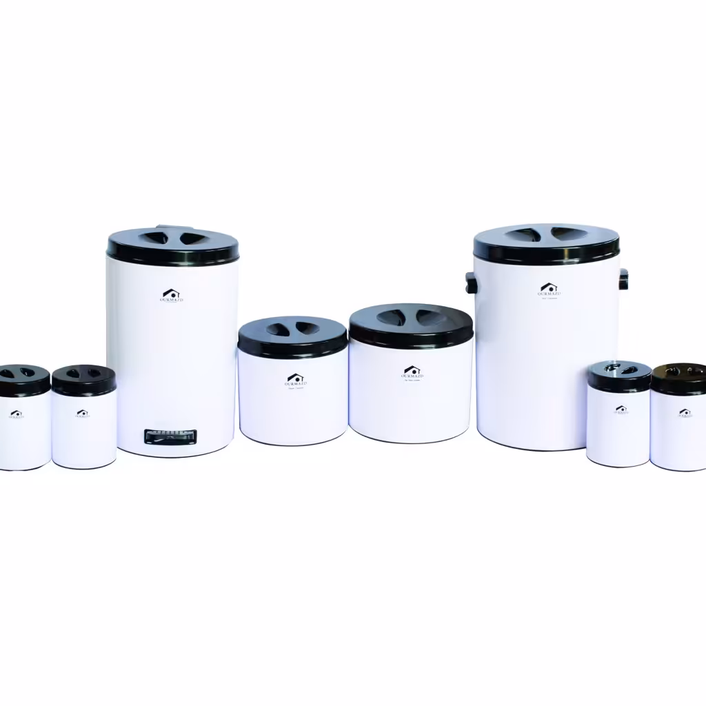 سرویس 8 پارچه آشپزخانه اورمزد درب کروم رنگ سفید