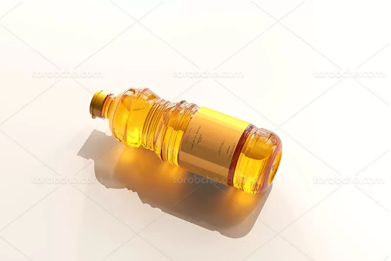 طرح موکاپ بطری روغن | گرافیک با طعم تربچه