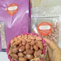 بادام زمینی درجه یک(دو الکه) آستانه بسته یک کیلویی فیچین محصول 1402