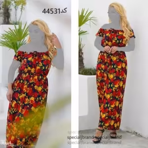 پیراهن ساحلی طرح گل