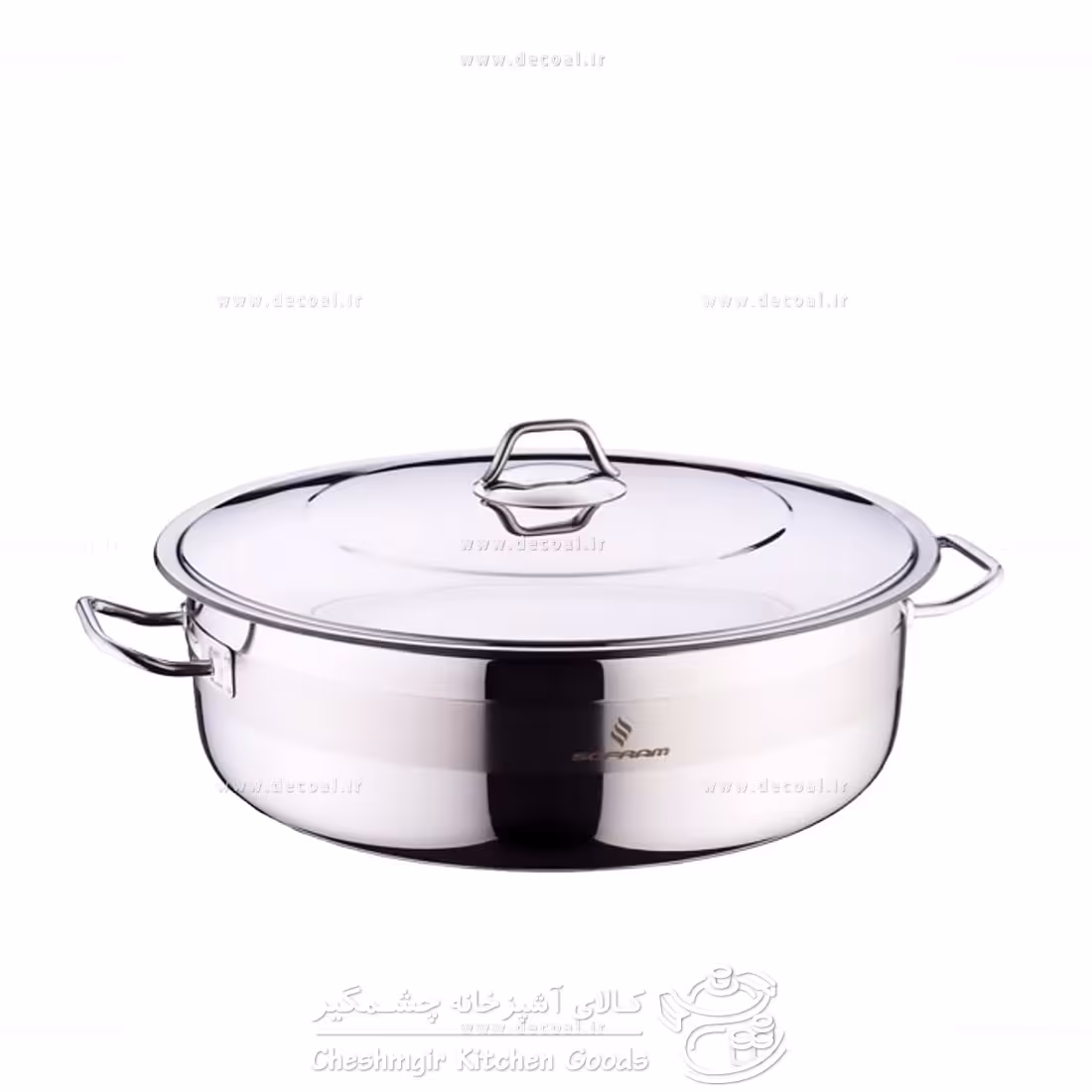 ماهیتابه دو دسته استیل سوفرام سایز 36