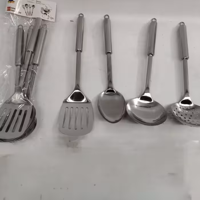 کفگیر  و ملاقه استیل خارجی4عددی 