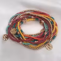 دستبند 12 عددی برند آی ام مهره رنگی