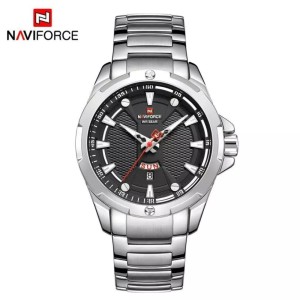 ساعت مردانه نیویفورس 9161 Naviforce nf9161 بند استیل نقره ای رنگ