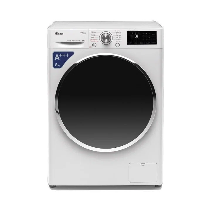 خرید و قیمت ماشین لباسشویی جی پلاس 8 کیلویی مدل GWM-M880-IND