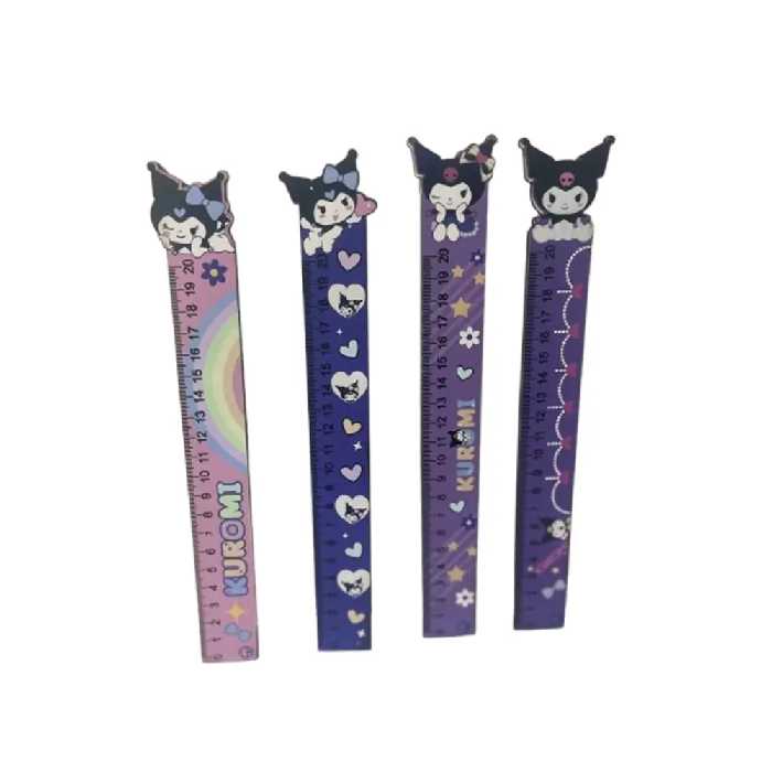 خط کش 20 سانت چوبی طرح کرومی