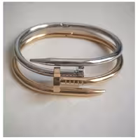 دستبند کارتیه میخ(ففط نقره ای)