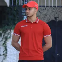 پولوشرت  مکرون مدل یوکار رنگ قرمز