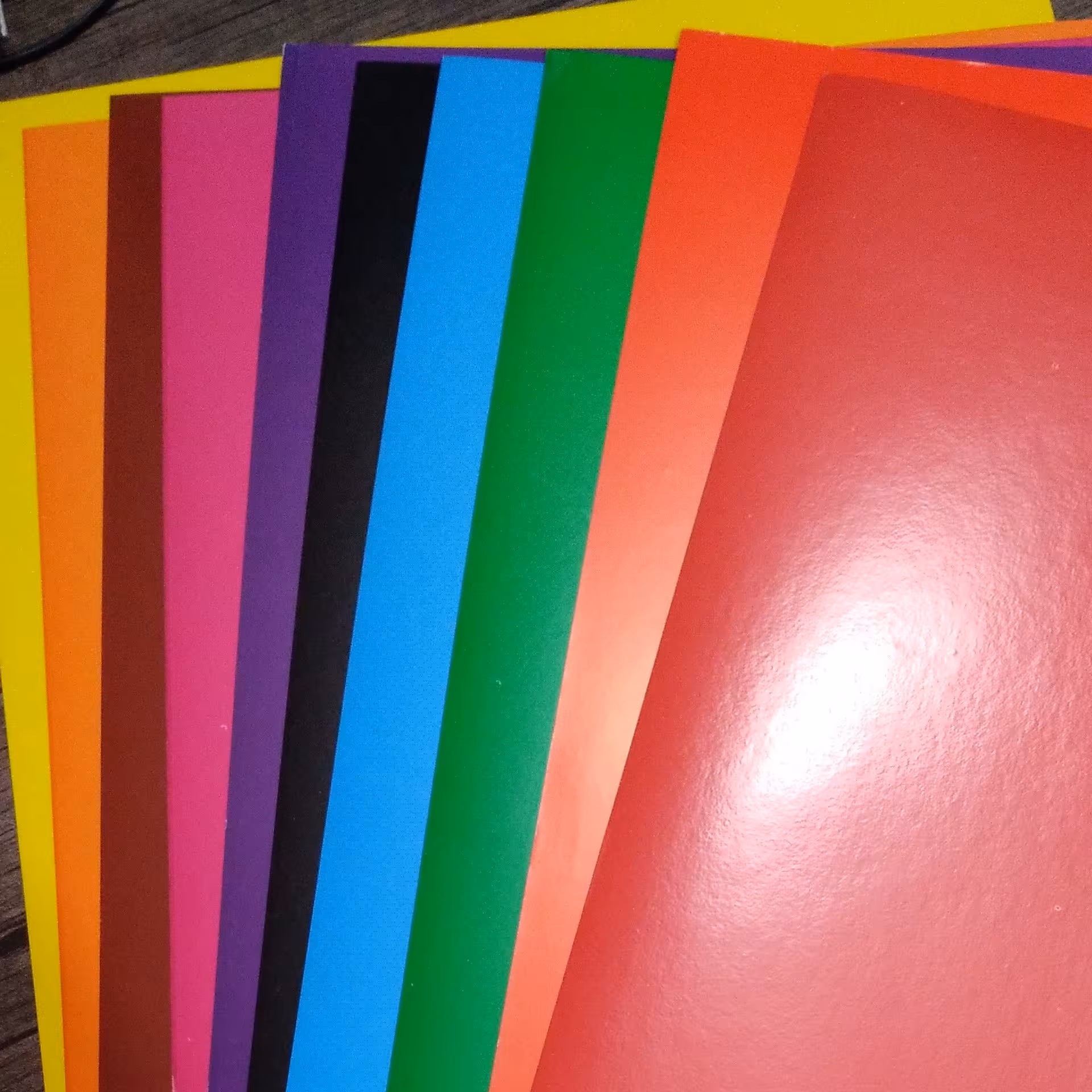 مقوا ضخیم رنگی هر عدد