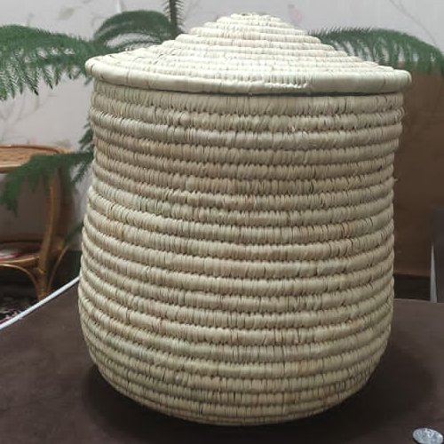 سبد استوانه ای حصیری