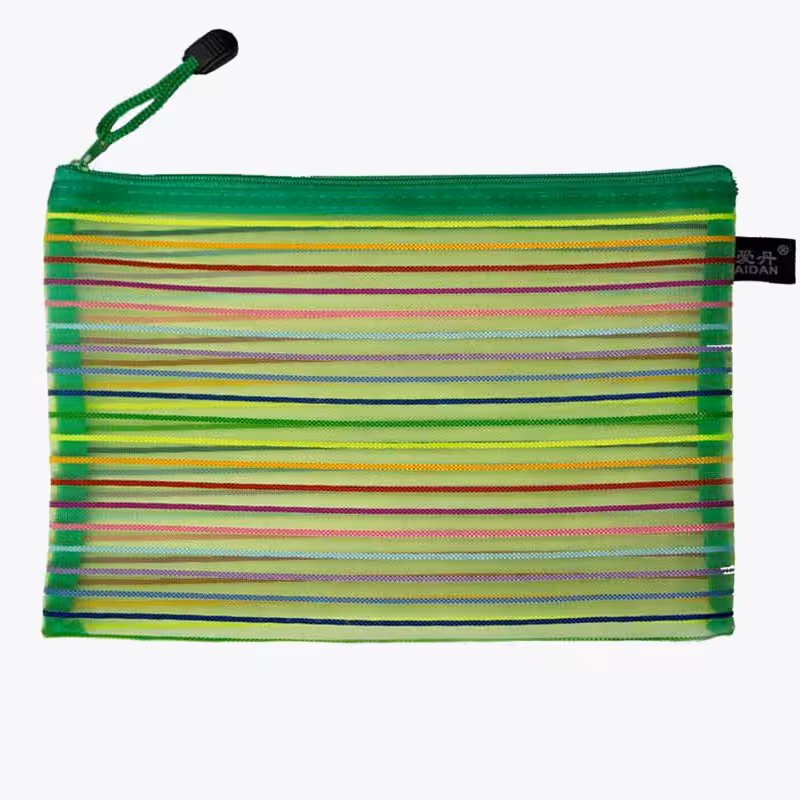 پوشه پارچه ای زیپ دار سایز A4 مدل توری