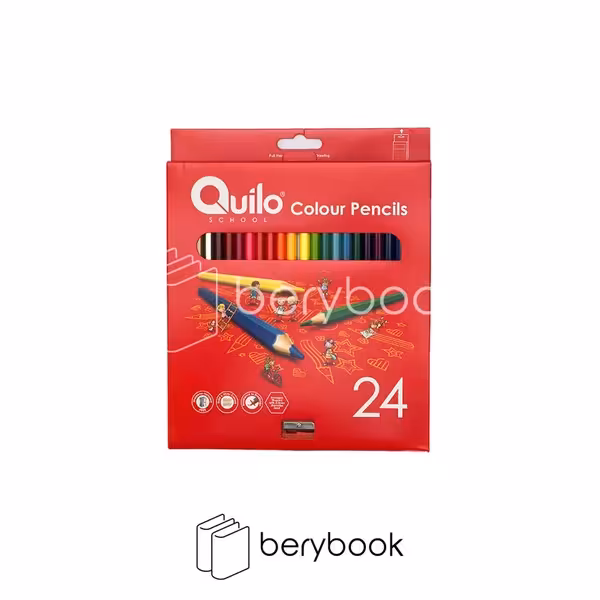 Quilo / کوییلو / مداد رنگی / 24 رنگ / جعبه مقوایی / همراه تراش / 634158