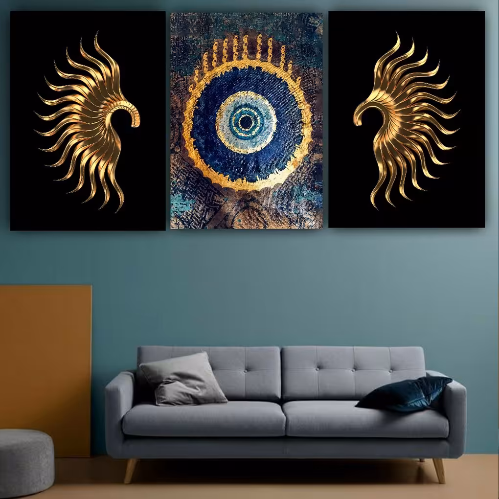 تابلو بوم طرح بلک مدرن خاص مجموعه 3 عددی کد7050