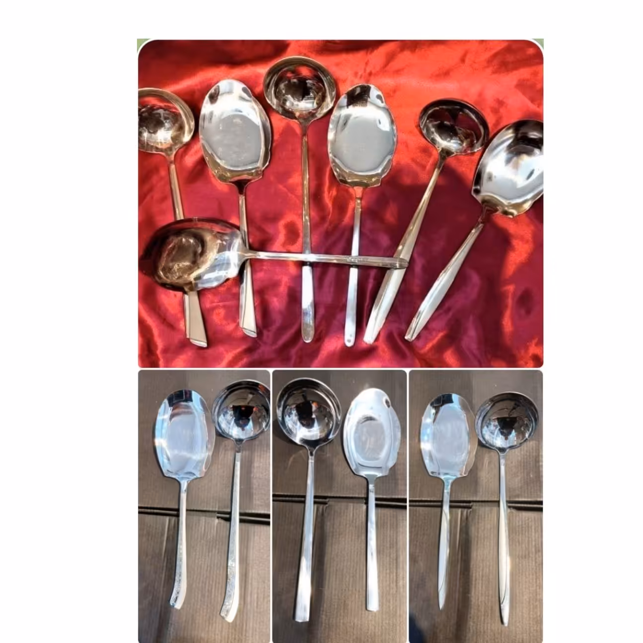 ست کفگیر و ملاقه استیل مارک یونیک المان. آهنربا نگیر در 6 طرح مختلف 