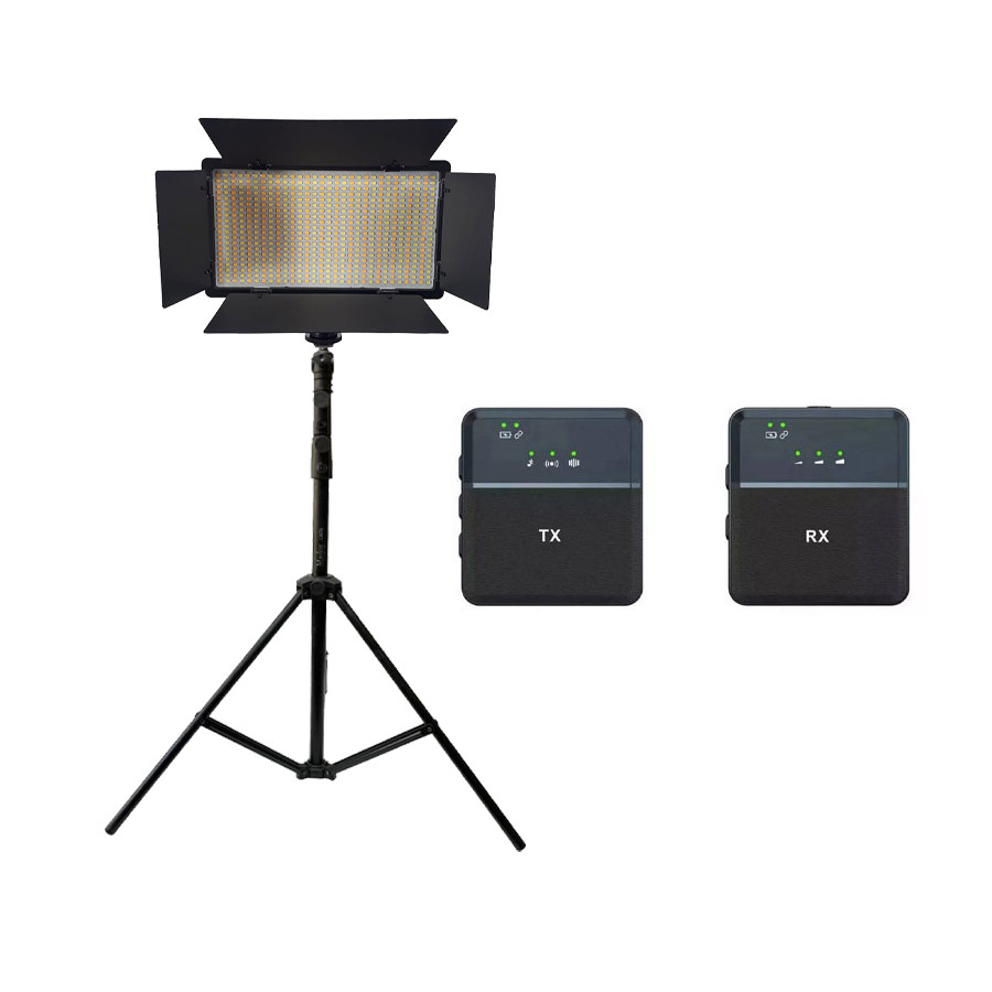 کیت تولید محتوا نور ثابت پروژکتور U600 ، پایه 805 و میکروفون SX9