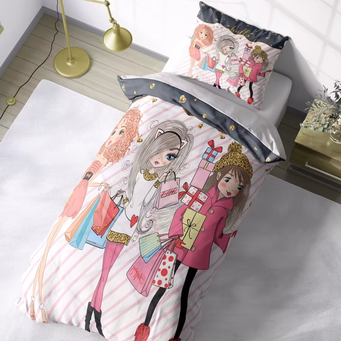 ست روتختی طرح تفریح دوستانه بروا گالری با کیفیت و دوخت بسیار عالی