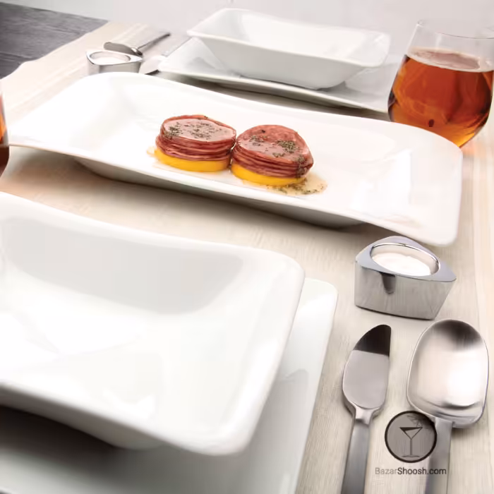 سرویس غذاخوری وینچی قدیم 90 پارچه 12 نفره سفید چینی زرین درجه عالی