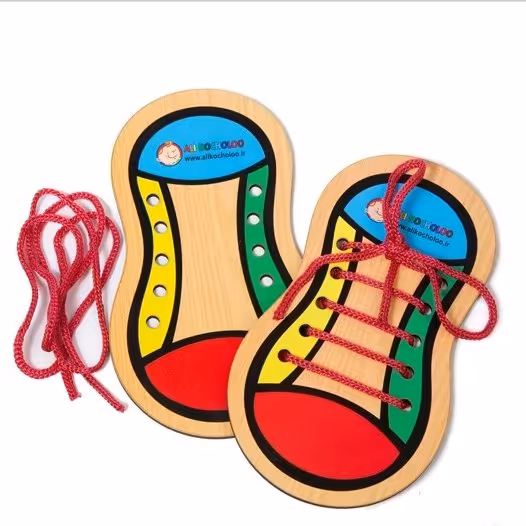 بازی فکری آموزشی پازل چوبی بند آموز اسباب بازی کودک و نوجوان 