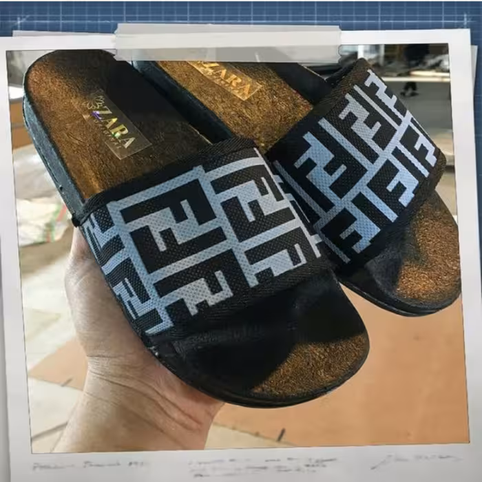 دمپایی راحتی فندی طوسی