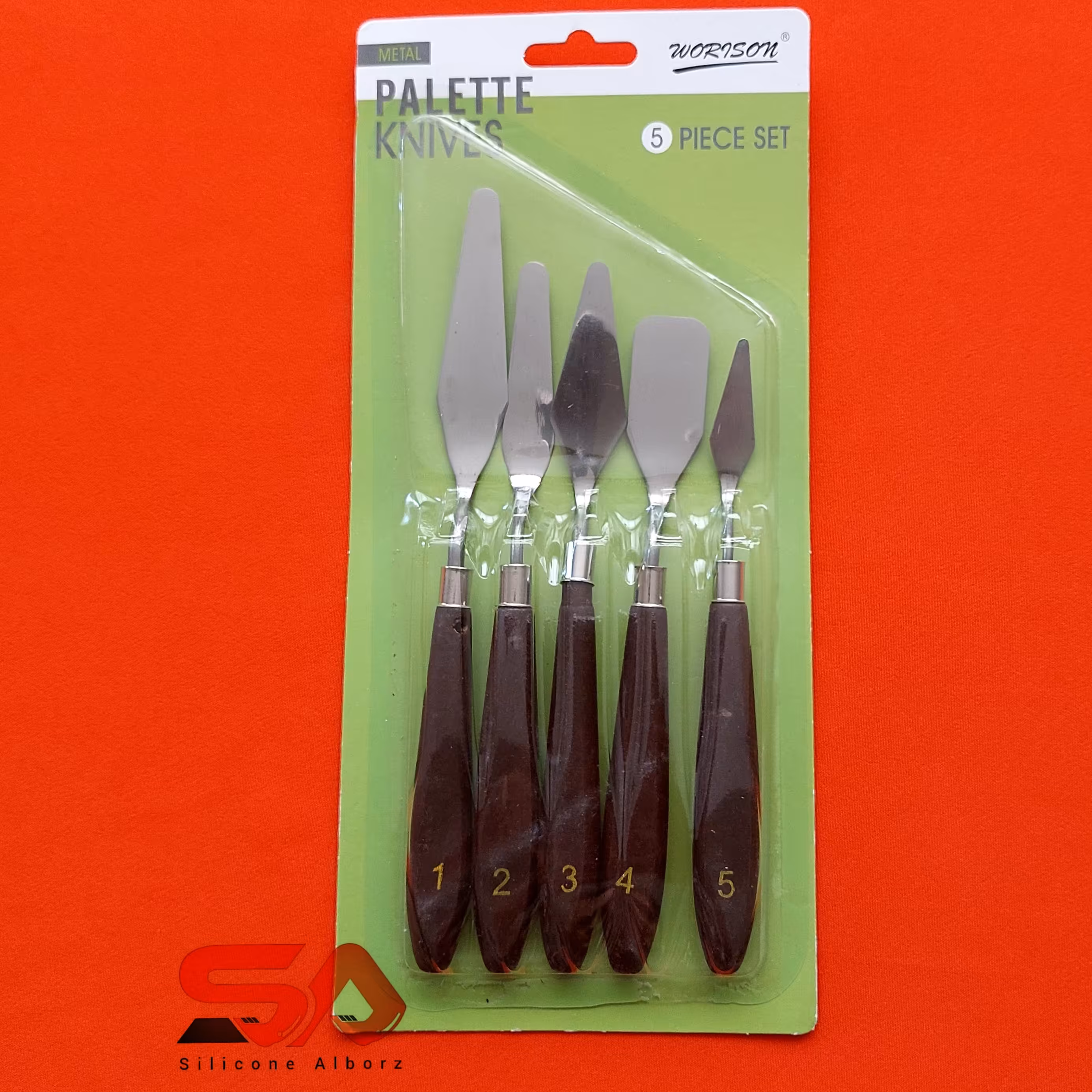 کاردک فلزی 5تایی مناسب رنگ و خمیر