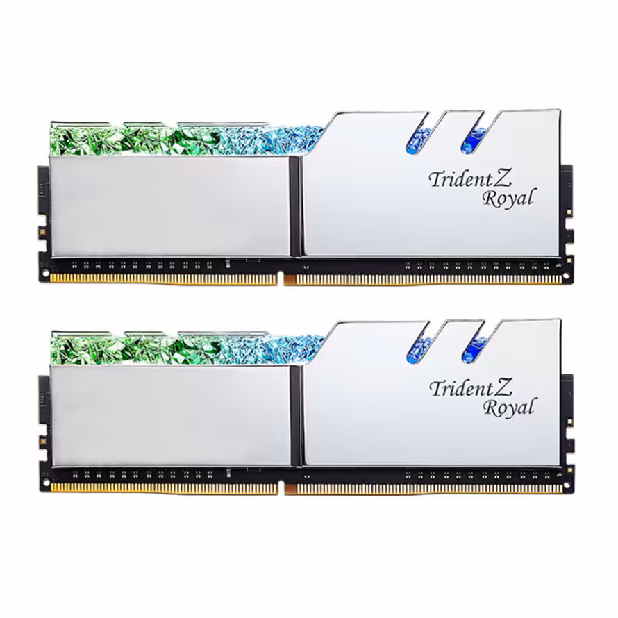 رم جی اسکیل Trident Z Royal Silver 64GB 32GBx2 3200MHz CL16
