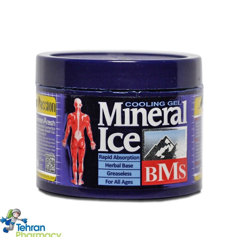 ژل خنک کننده بدن مینرال آیس بی ام اس BMS mineral کاسه ای 200 میل