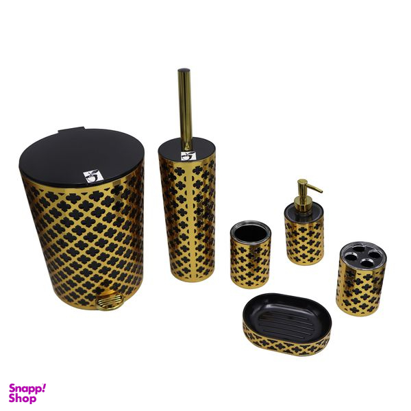 ست سرویس بهداشتی طرح گل مدل بلوط کد YP-MT-6P مجموعه 6 عددی