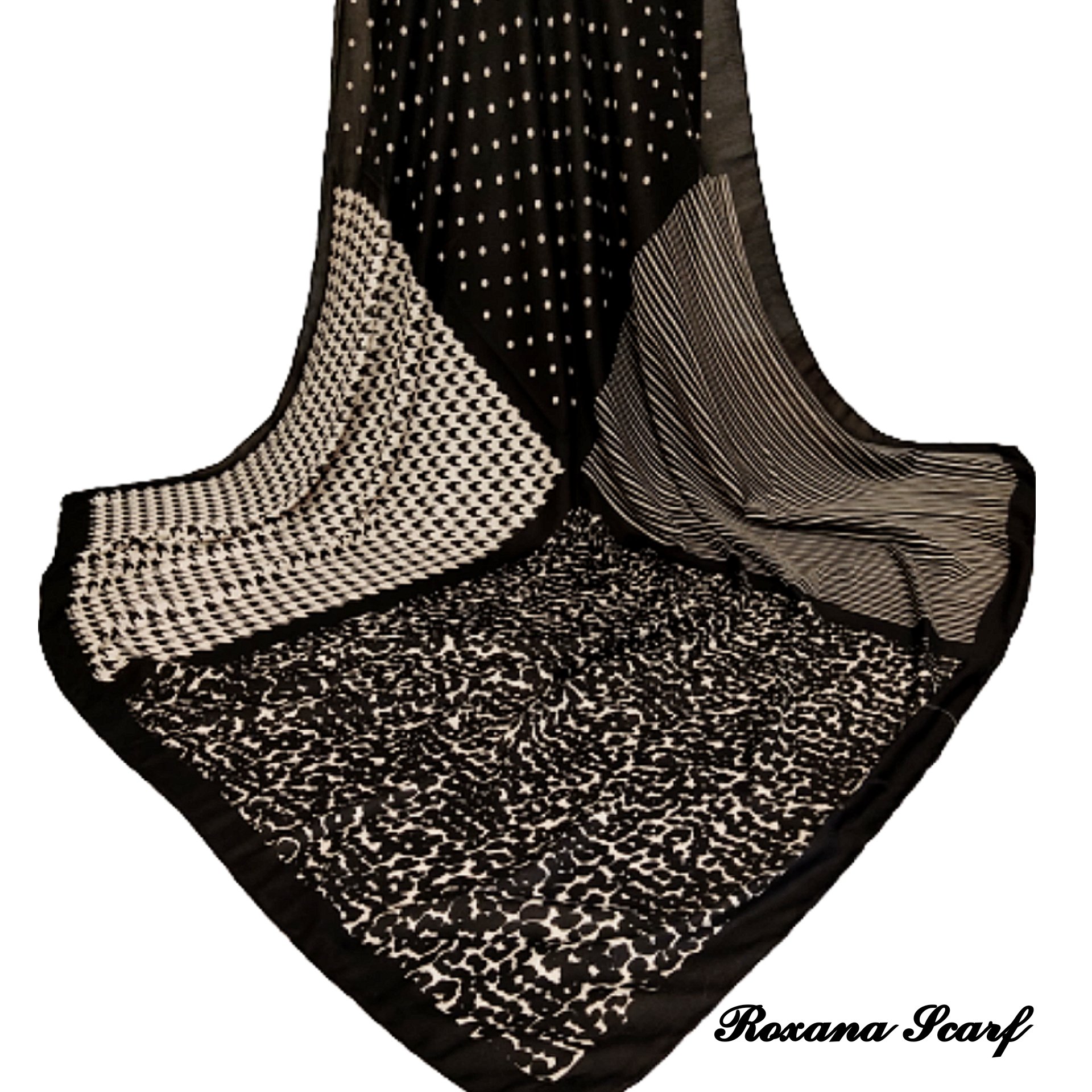 روسری چهارطرح شیک قواره بزرگ وارداتی