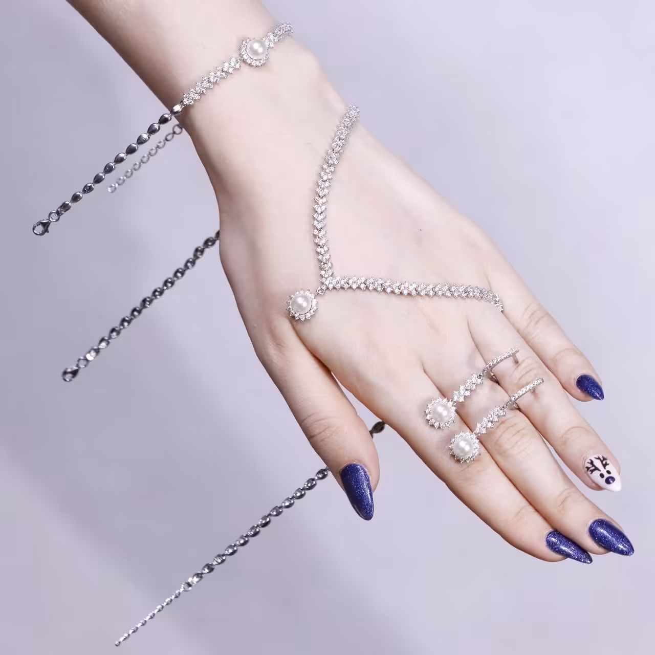 سرویس نقره مرواریدی آبکاری طلا