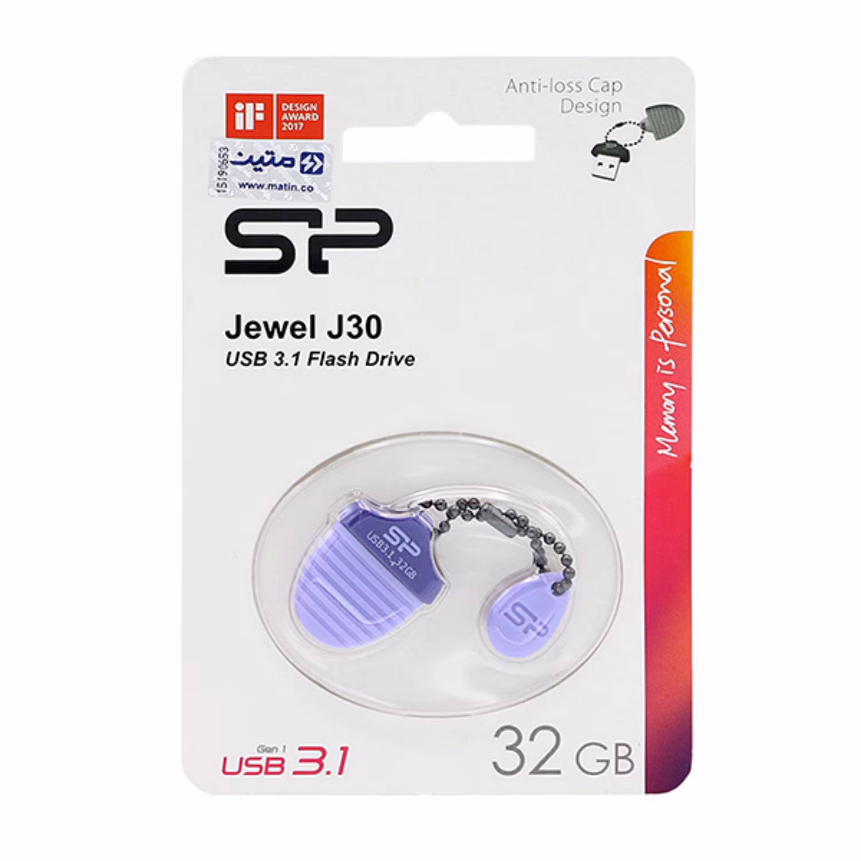 فلش 32GB USB3.1 سیلیکن پاور Jewel J30 