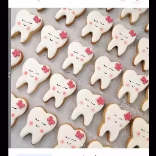 کوکی دکوراتیو (رویال آیسینگ) طرح دندونی ‌‌‌‌‌‌‌‌‌‌‌‌